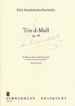 MENDELSSOHN F. - TRIO RE m op.49 (fl/cello/piano)